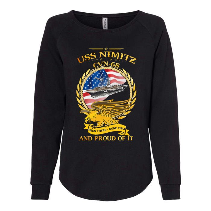 Uss Nimitz Cvn68 And Pound Off It Womens California Wash Sweatshirt