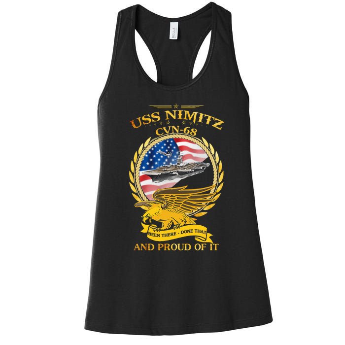 Uss Nimitz Cvn68 And Pound Off It Women's Racerback Tank