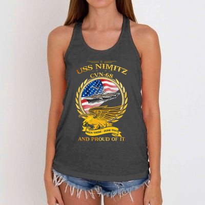 Uss Nimitz Cvn68 And Pound Off It Women's Knotted Racerback Tank