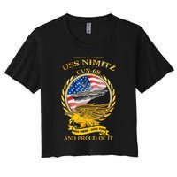 Uss Nimitz Cvn68 And Pound Off It Women's Crop Top Tee