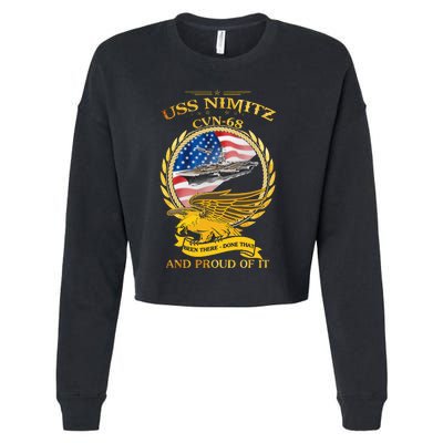 Uss Nimitz Cvn68 And Pound Off It Cropped Pullover Crew