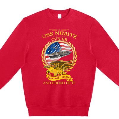 Uss Nimitz Cvn68 And Pound Off It Premium Crewneck Sweatshirt