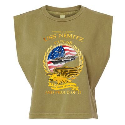 Uss Nimitz Cvn68 And Pound Off It Garment-Dyed Women's Muscle Tee