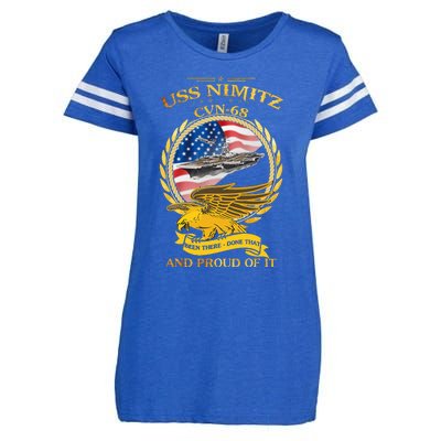 Uss Nimitz Cvn68 And Pound Off It Enza Ladies Jersey Football T-Shirt