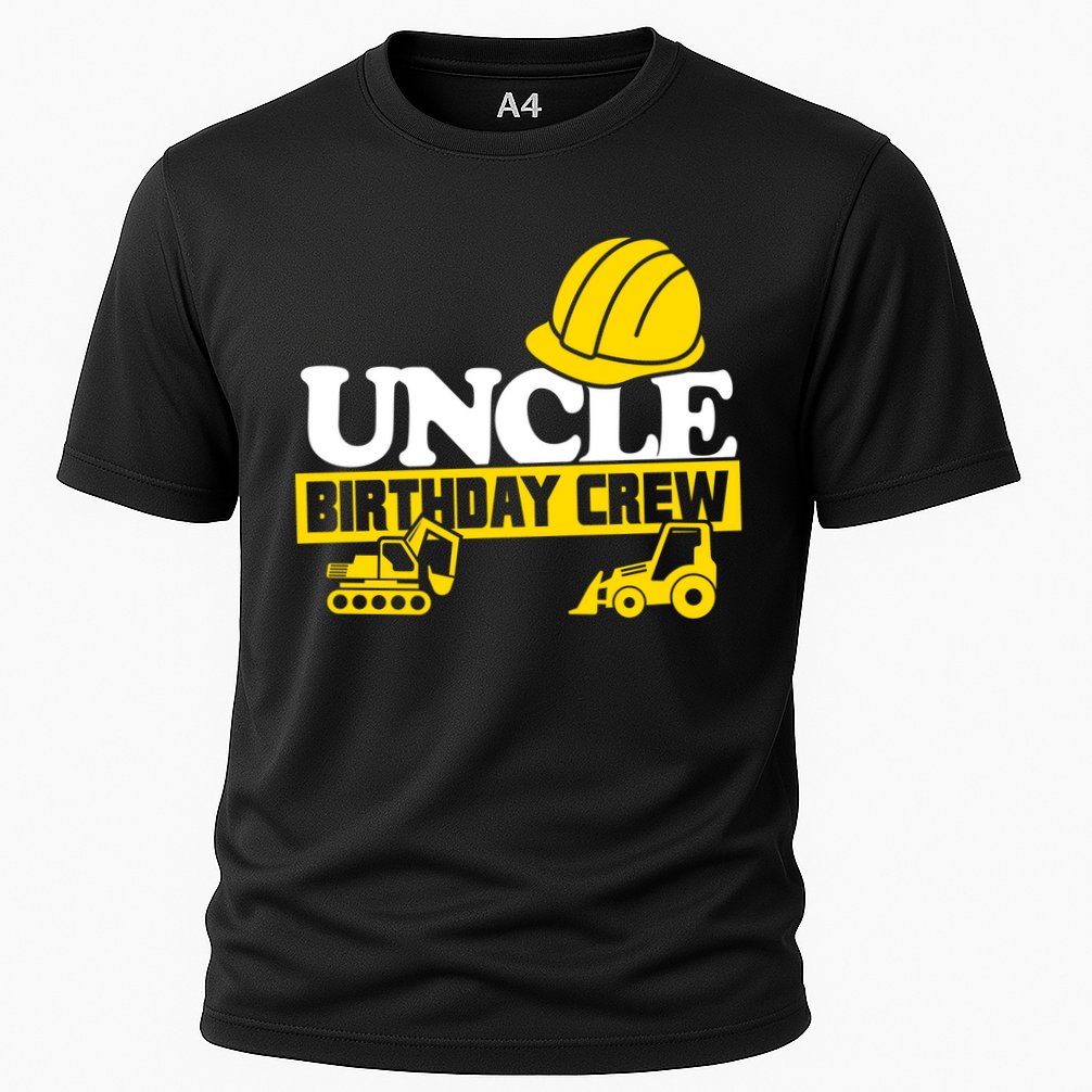 Uncle Birthday Crew Construction Party Cooling Performance Crew T-Shirt