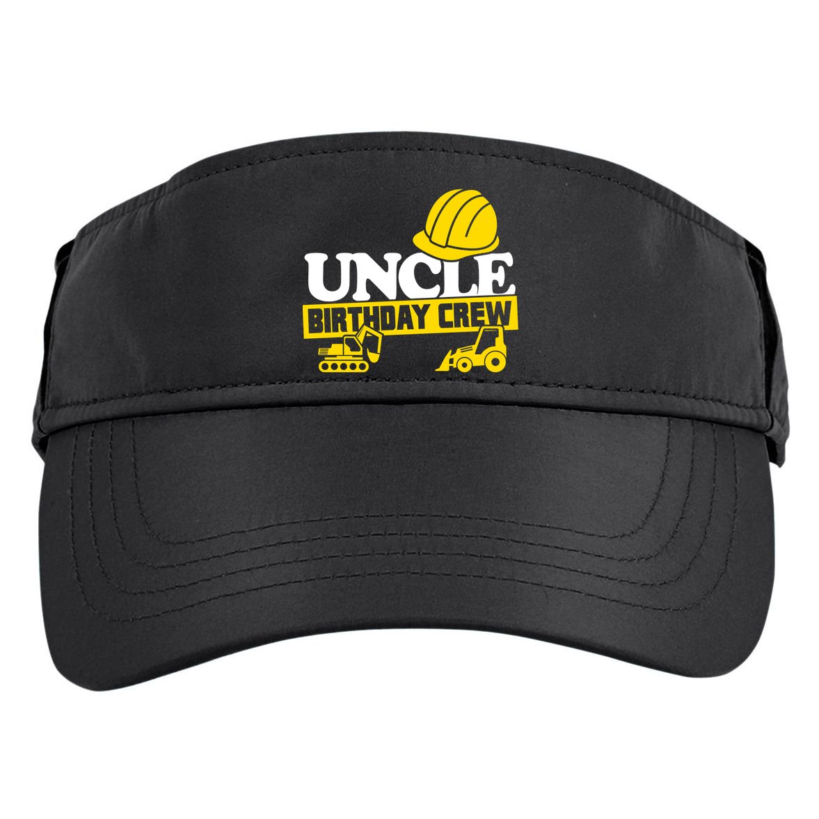 Uncle Birthday Crew Construction Party Adult Drive Performance Visor