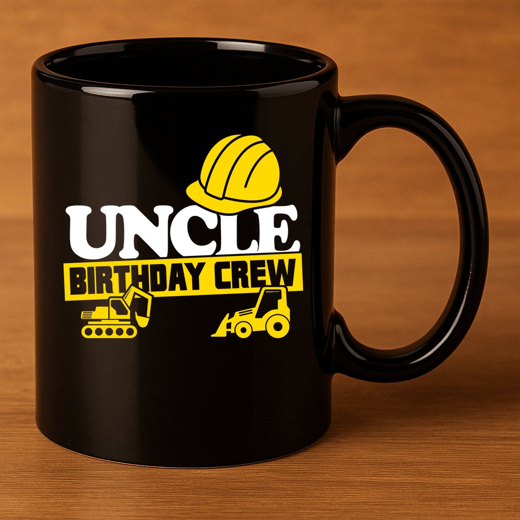 Uncle Birthday Crew Construction Party 11oz C Handle Ceramic Mug