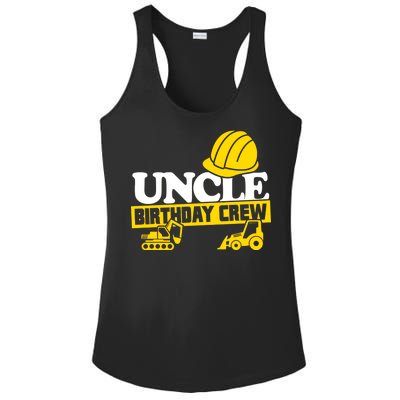 Uncle Birthday Crew Construction Party Ladies PosiCharge Competitor Racerback Tank