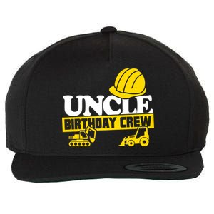 Uncle Birthday Crew Construction Party Wool Snapback Cap