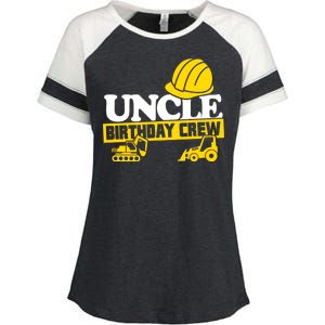 Uncle Birthday Crew Construction Party Enza Ladies Jersey Colorblock Tee