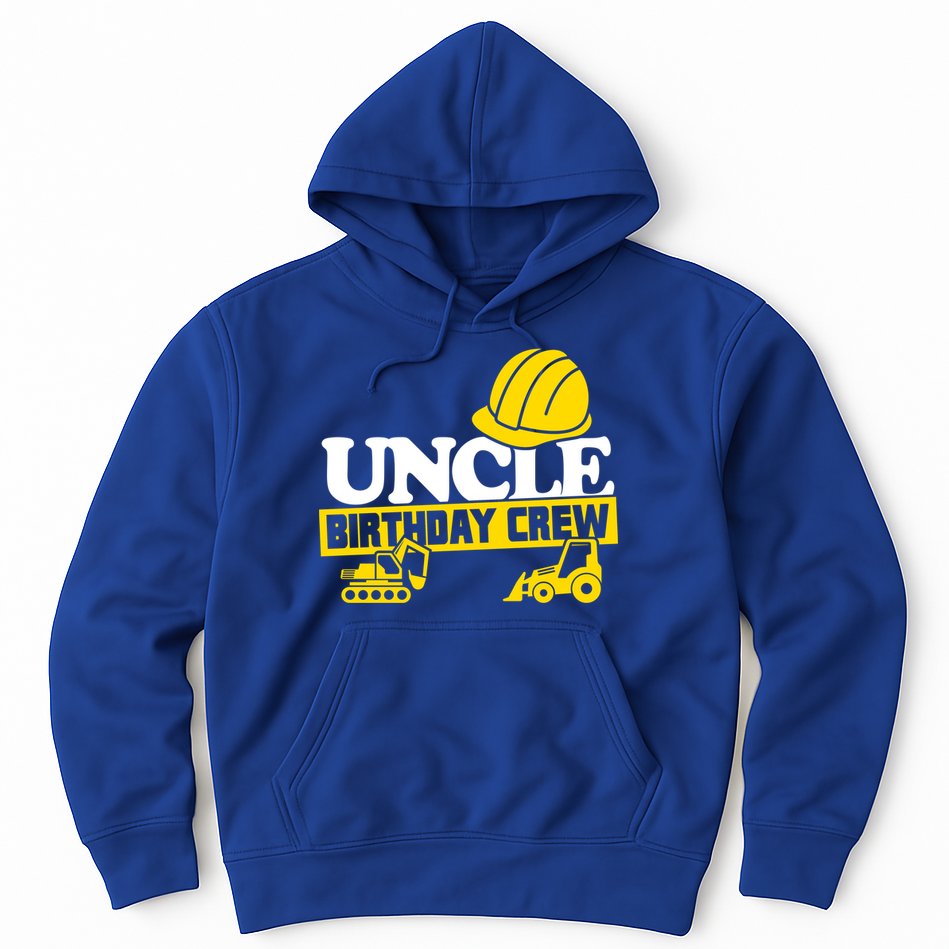 Uncle Birthday Crew Construction Party Hoodie