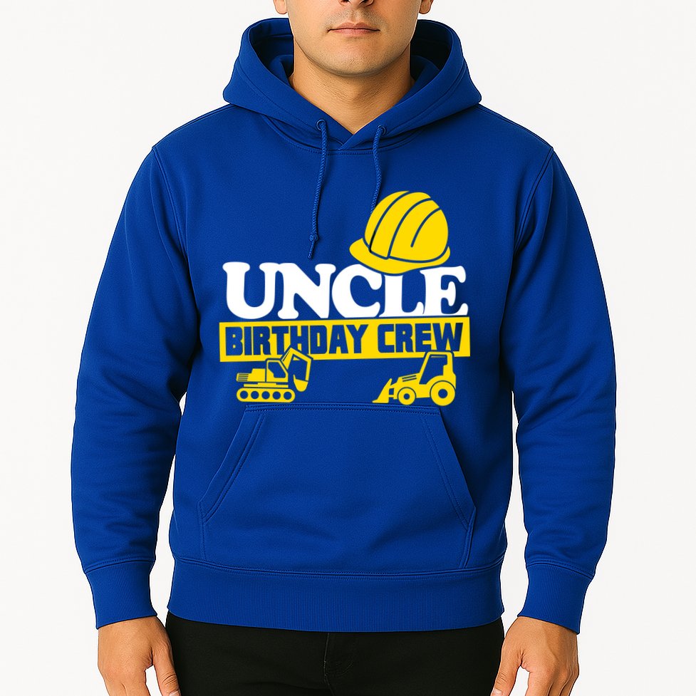 Uncle Birthday Crew Construction Party Hoodie