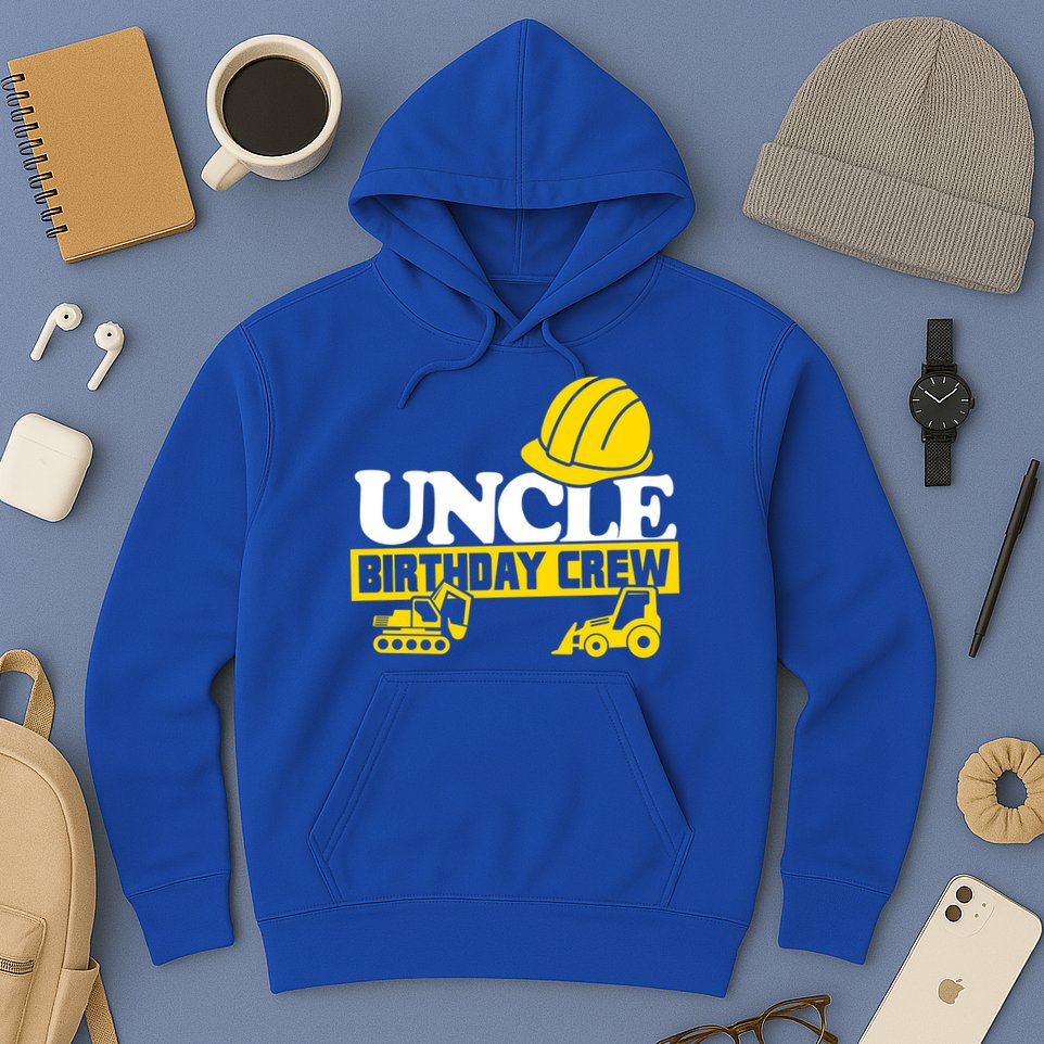 Uncle Birthday Crew Construction Party Hoodie