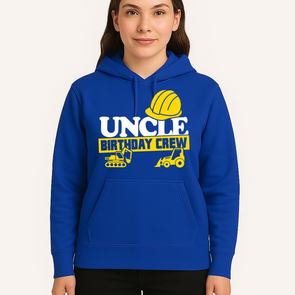 Uncle Birthday Crew Construction Party Hoodie