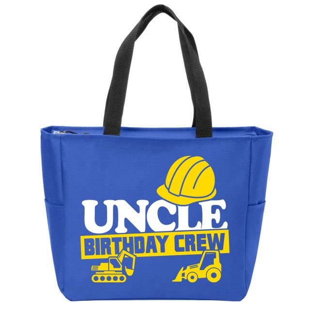 Uncle Birthday Crew Construction Party Zip Tote Bag