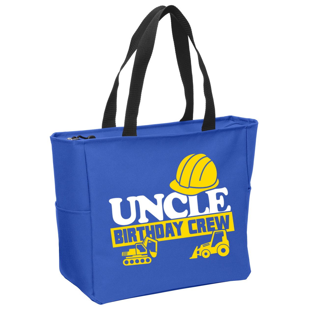 Uncle Birthday Crew Construction Party Zip Tote Bag