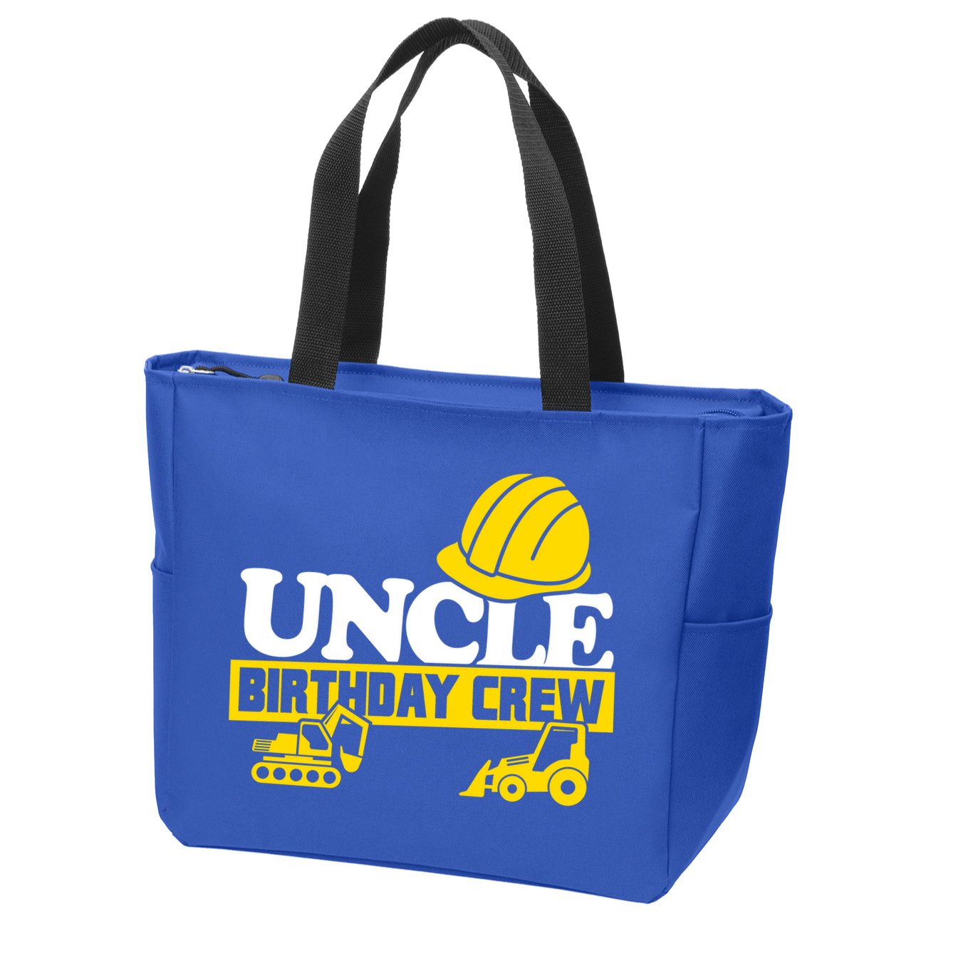 Uncle Birthday Crew Construction Party Zip Tote Bag