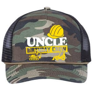 Uncle Birthday Crew Construction Party Retro Rope Trucker Hat Cap