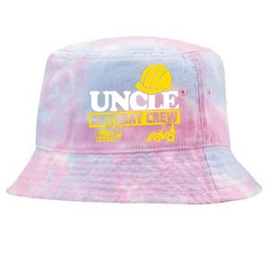 Uncle Birthday Crew Construction Party Tie-Dyed Bucket Hat