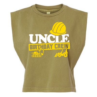 Uncle Birthday Crew Construction Party Garment-Dyed Women's Muscle Tee