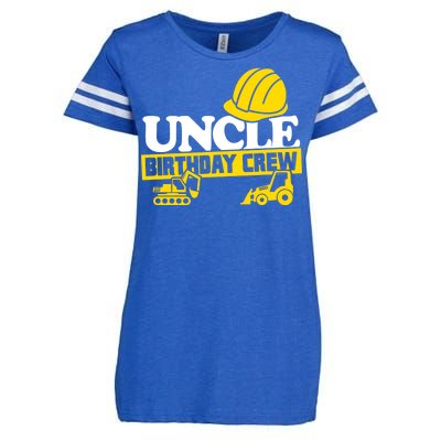 Uncle Birthday Crew Construction Party Enza Ladies Jersey Football T-Shirt