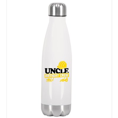 Uncle Birthday Crew Construction Party Stainless Steel Insulated Water Bottle