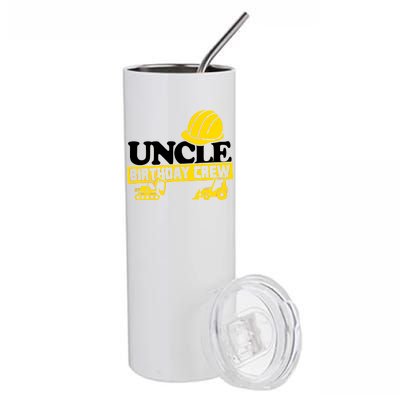 Uncle Birthday Crew Construction Party Stainless Steel Tumbler