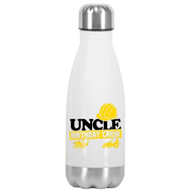 Uncle Birthday Crew Construction Party Stainless Steel Insulated Water Bottle