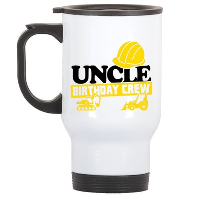 Uncle Birthday Crew Construction Party Stainless Steel Travel Mug