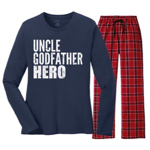 Uncle Godfather Hero Women's Long Sleeve Flannel Pajama Set 