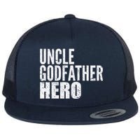 Uncle Godfather Hero Flat Bill Trucker Hat