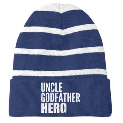 Uncle Godfather Hero Striped Beanie with Solid Band