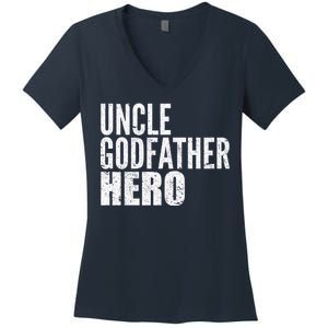 Uncle Godfather Hero Women's V-Neck T-Shirt