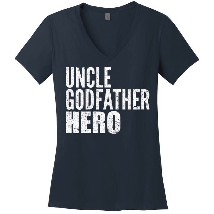 Uncle Godfather Hero Women's V-Neck T-Shirt