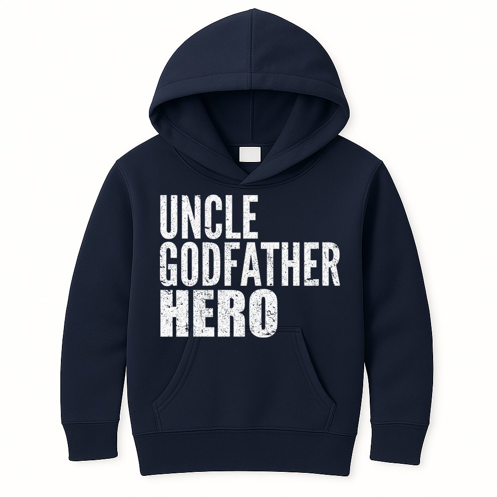 Uncle Godfather Hero Kids Hoodie