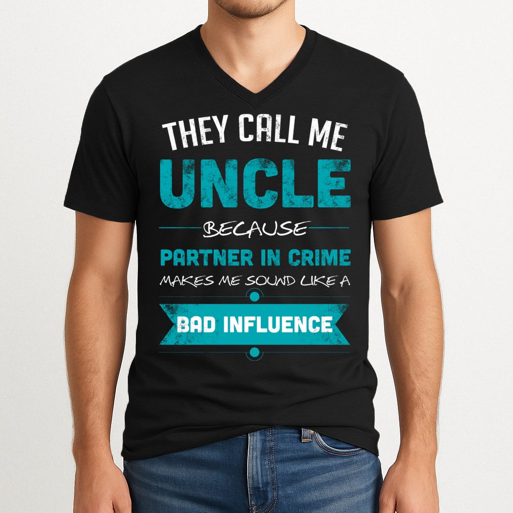 Uncle Partner In Crime V-Neck T-Shirt