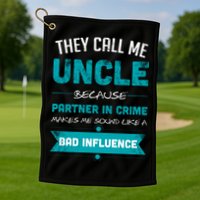 Uncle Partner In Crime Golf Towel