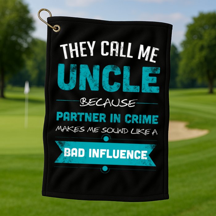 Uncle Partner In Crime Golf Towel