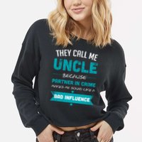 Uncle Partner In Crime Cropped Pullover Crew