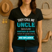 Uncle Partner In Crime Women's V-Neck T-Shirt