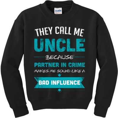 Uncle Partner In Crime Kids Sweatshirt