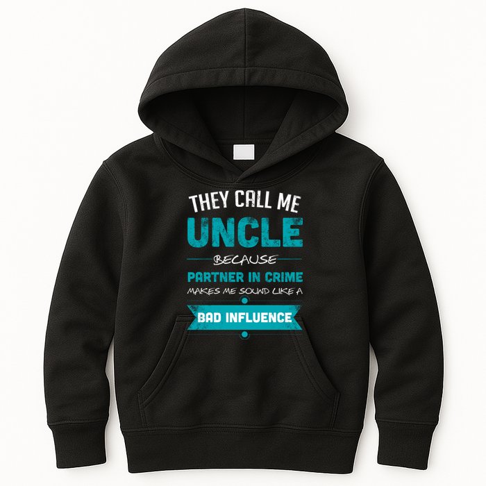 Uncle Partner In Crime Kids Hoodie
