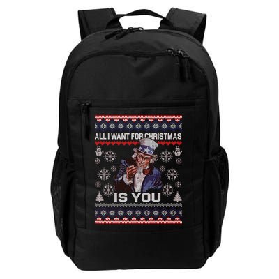 Uncle Sam All I Want for Christmas is You Ugly Backpack