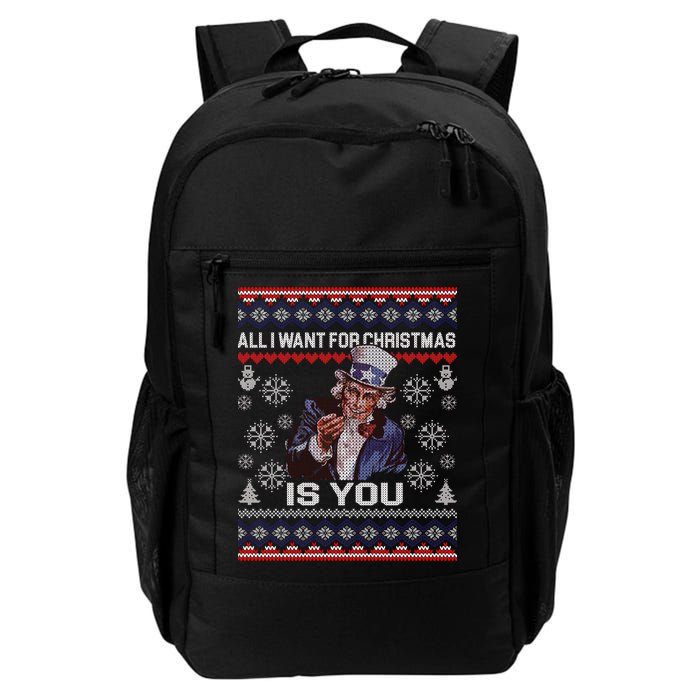 Uncle Sam All I Want for Christmas is You Ugly Backpack