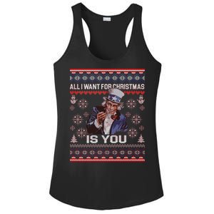 Uncle Sam All I Want for Christmas is You Ugly Ladies PosiCharge Competitor Racerback Tank