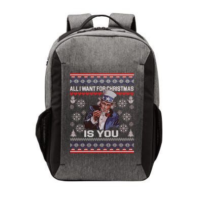 Uncle Sam All I Want for Christmas is You Ugly Vector Backpack