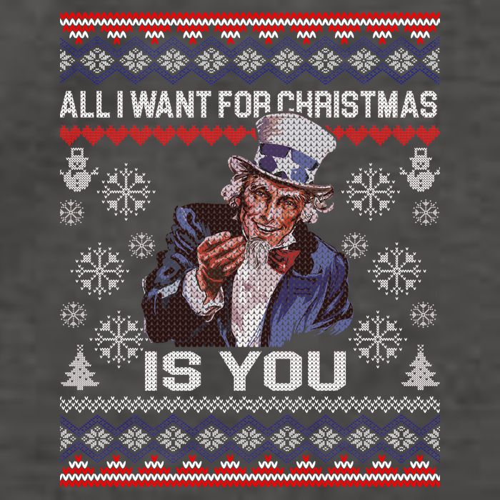 Uncle Sam All I Want for Christmas is You Ugly Vector Backpack