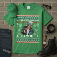 Uncle Sam All I Want for Christmas is You Ugly Tall T-Shirt