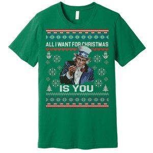 Uncle Sam All I Want for Christmas is You Ugly Premium T-Shirt