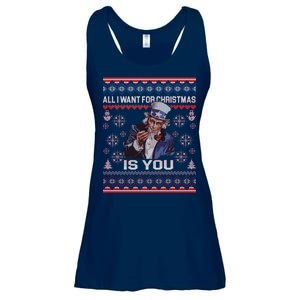 Uncle Sam All I Want for Christmas is You Ugly Ladies Essential Flowy Tank